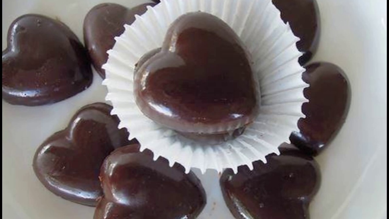 Como hacer Bombones de Chocolate (forma de corazon)