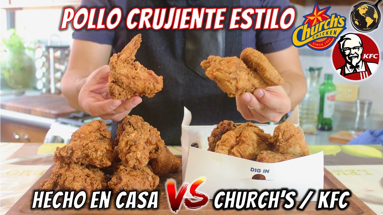 Como hacer Pollo Frito SUPER Crujiente estilo KFC o Church´s | Cocina Universal