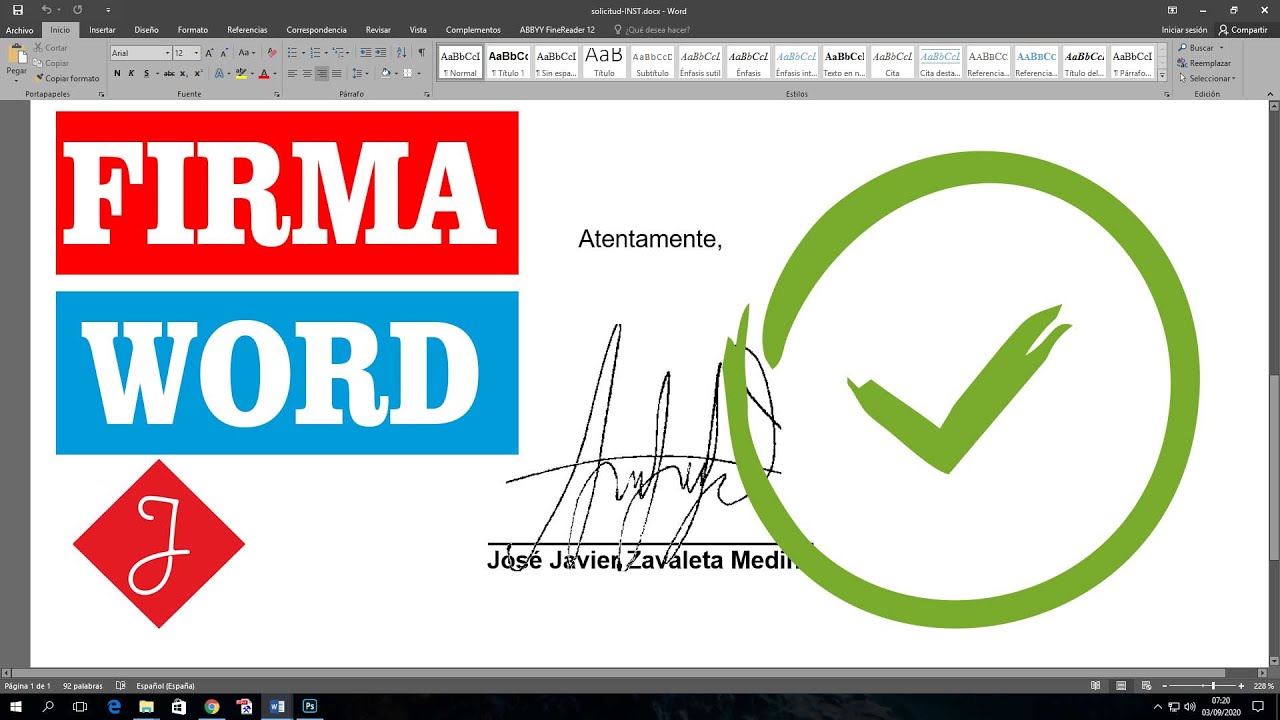 Como HACER una firma en WORD