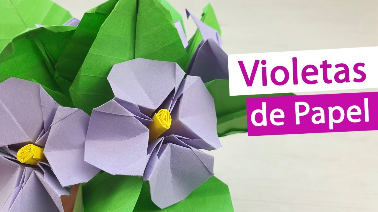 Como hacer violeta de papel - Flores de papel pequeñas
