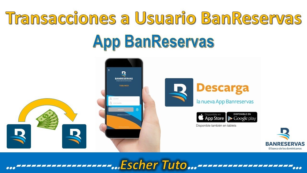 Cómo realizar transacciones a Usuarios BanReservas desde App BanReservas 2021