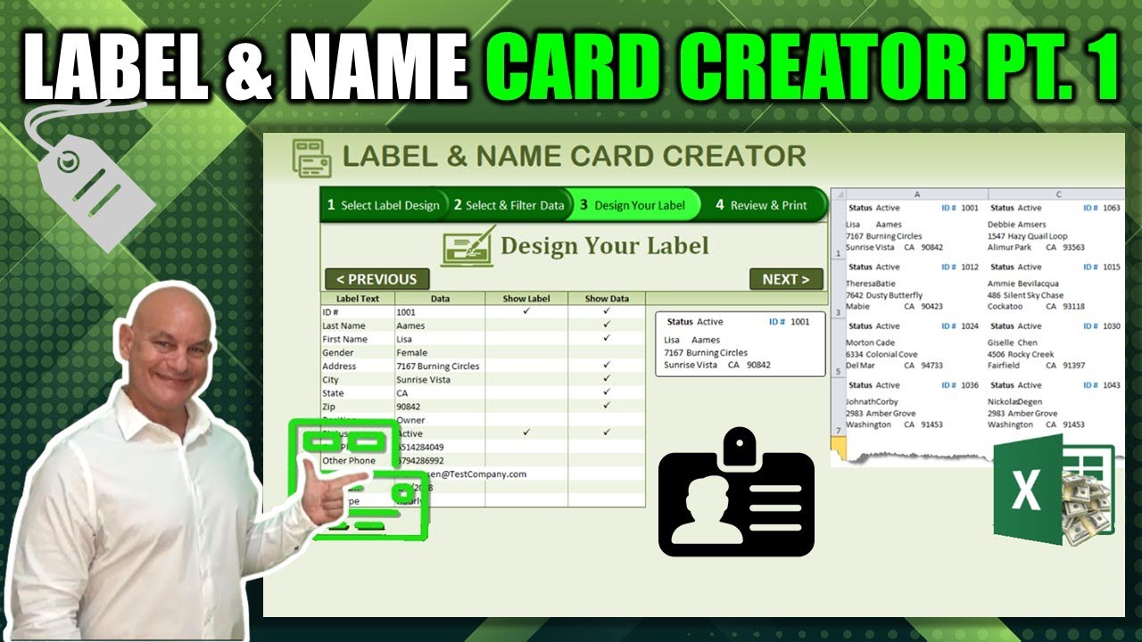 Cree y personalice etiquetas y tarjetas de identificación ilimitadas en Excel