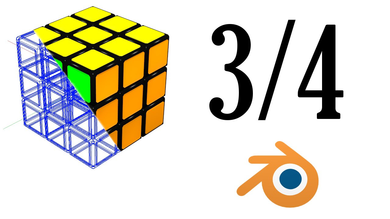 Diseña un cubo de Rubik en Blender (parte 3/4)