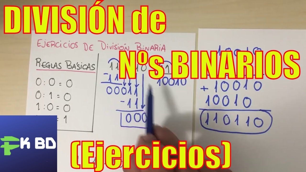 Ejercicios de DIVISIONES de números BINARIOS - Electrónica Digital - Operaciones Binarias