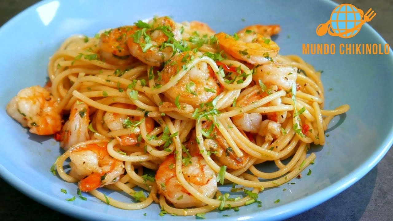 Espagueti con Camarones (COCINA FACIL Y PRACTICA) | Deliciosa receta de Espagueti
