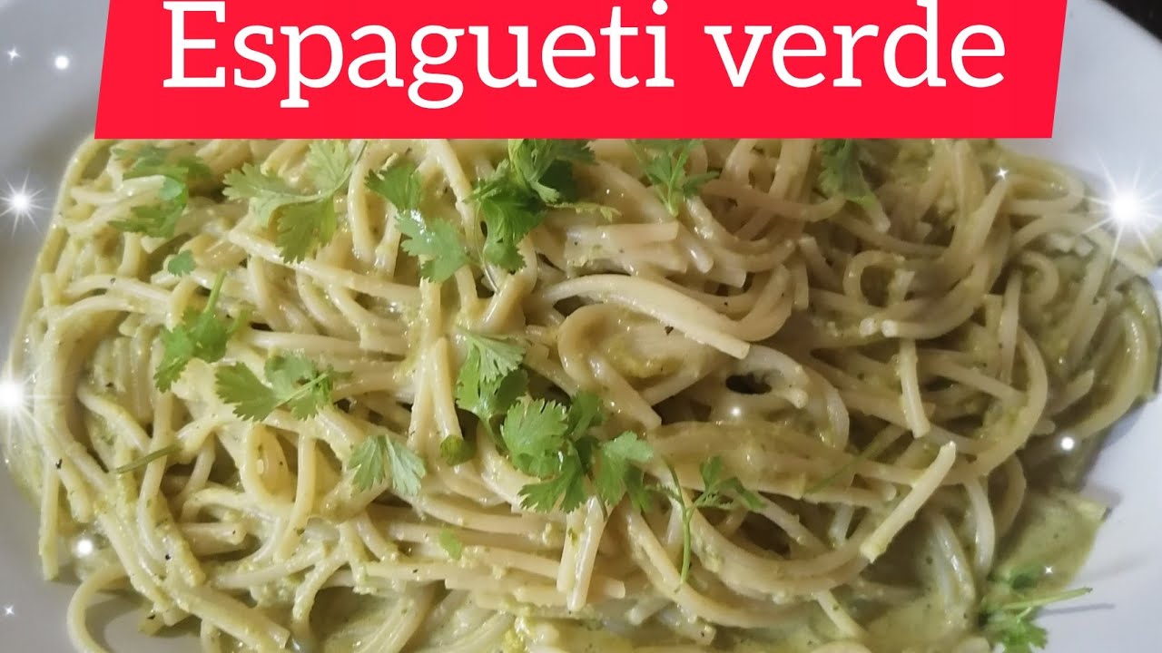 ESPAGUETI VERDE |*como hacer espagueti verde (receta) 👍😋🍝