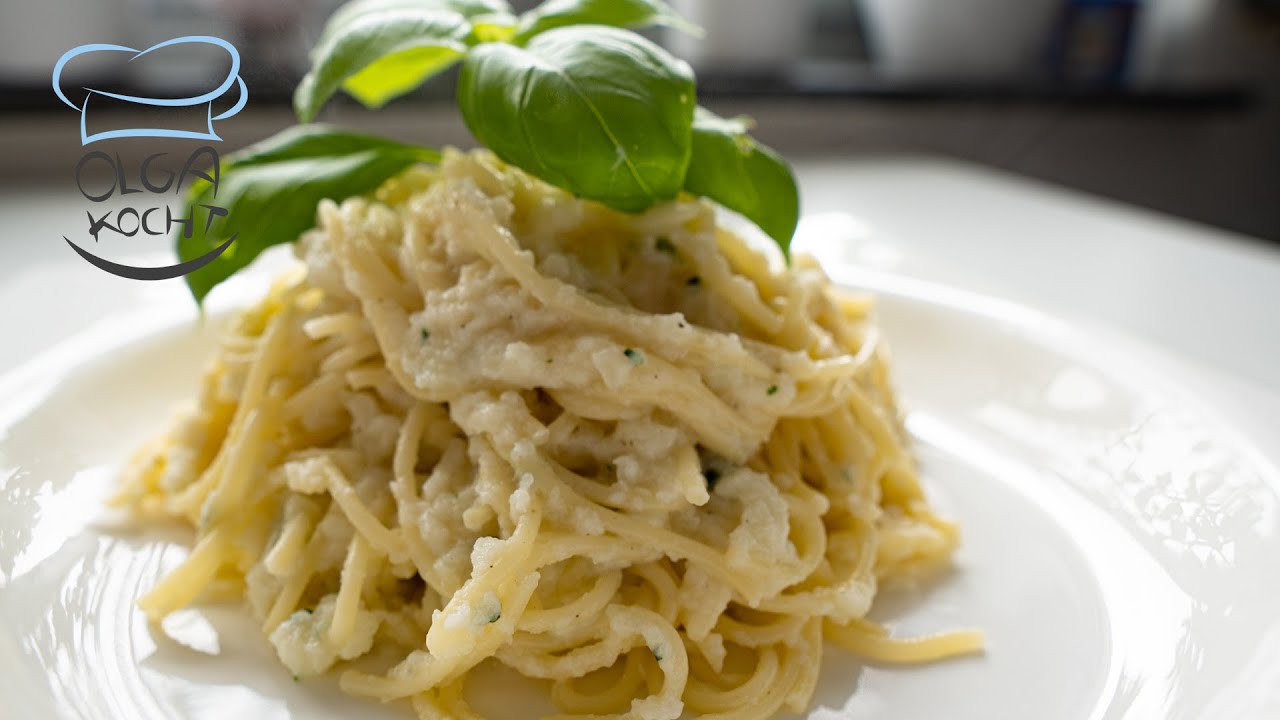 Espaguetis con una diferencia - con salsa de coliflor casera | Olga Kocht