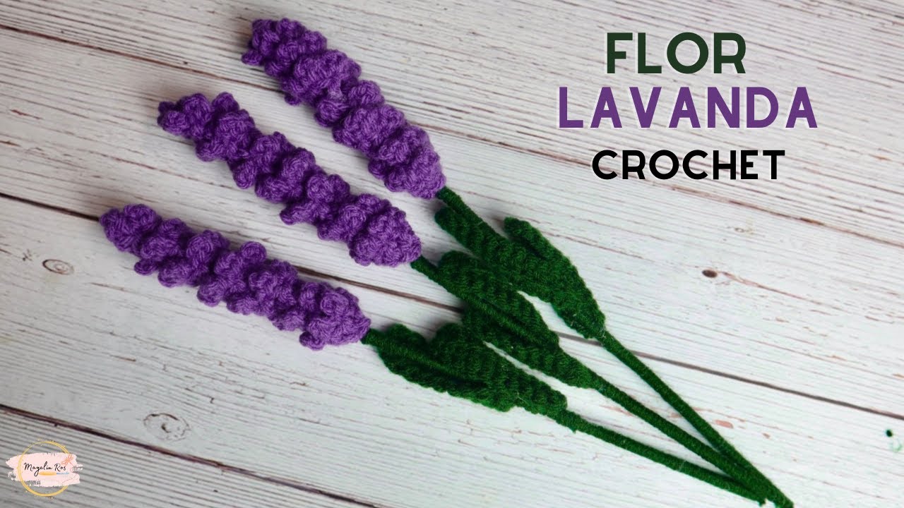 Flor Lavanda a Crochet Fácil de Tejer💜Mayelin Ros