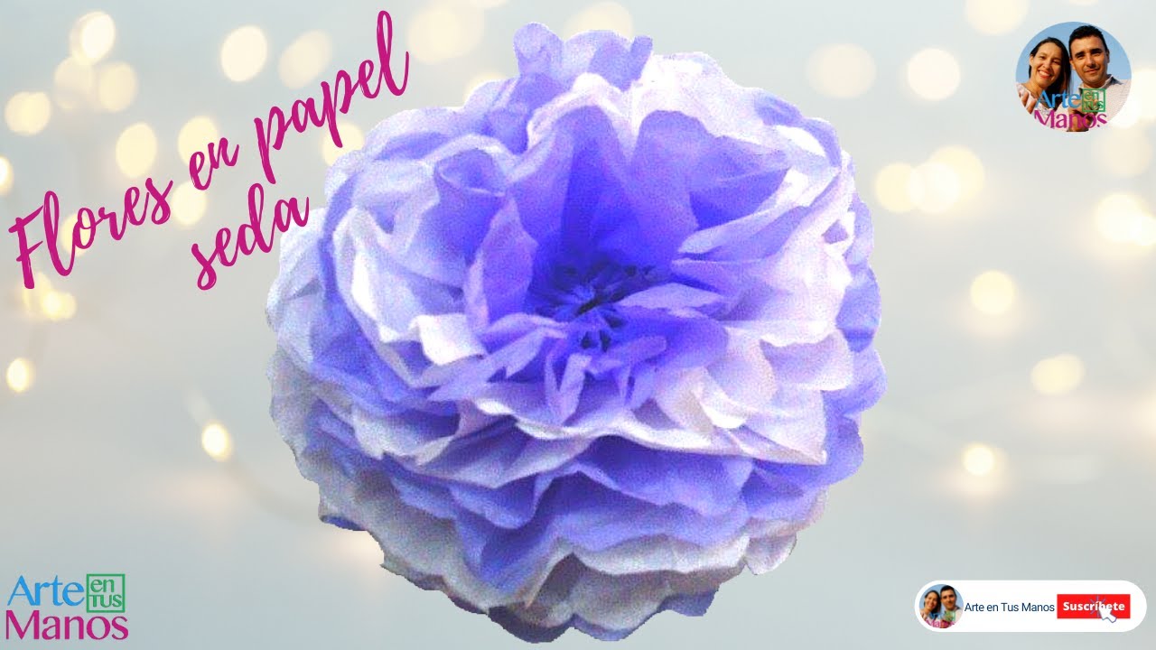 🔴FLORES Hechas EN PAPEL SEDA (papelillo) Paso a paso - Silk flowers made Paper