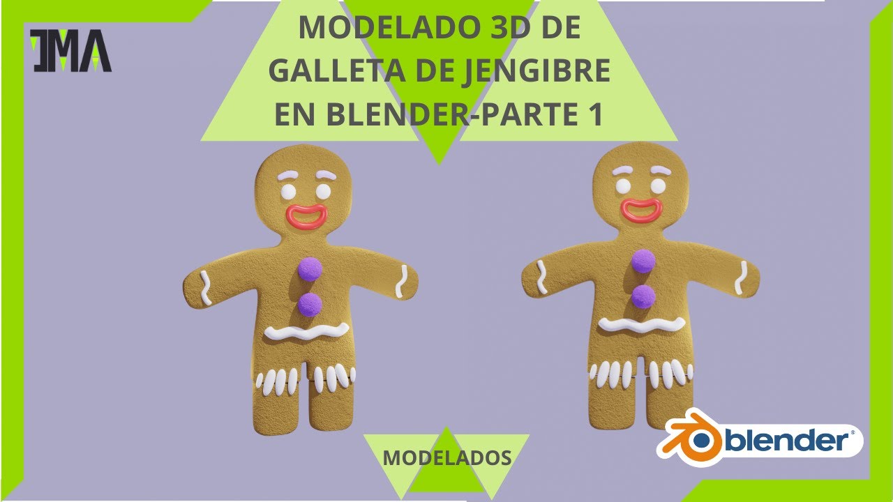 Galleta de jengibre de Shrek en Blender/ Parte 1 //Modelado 3D en Blender para principiantes