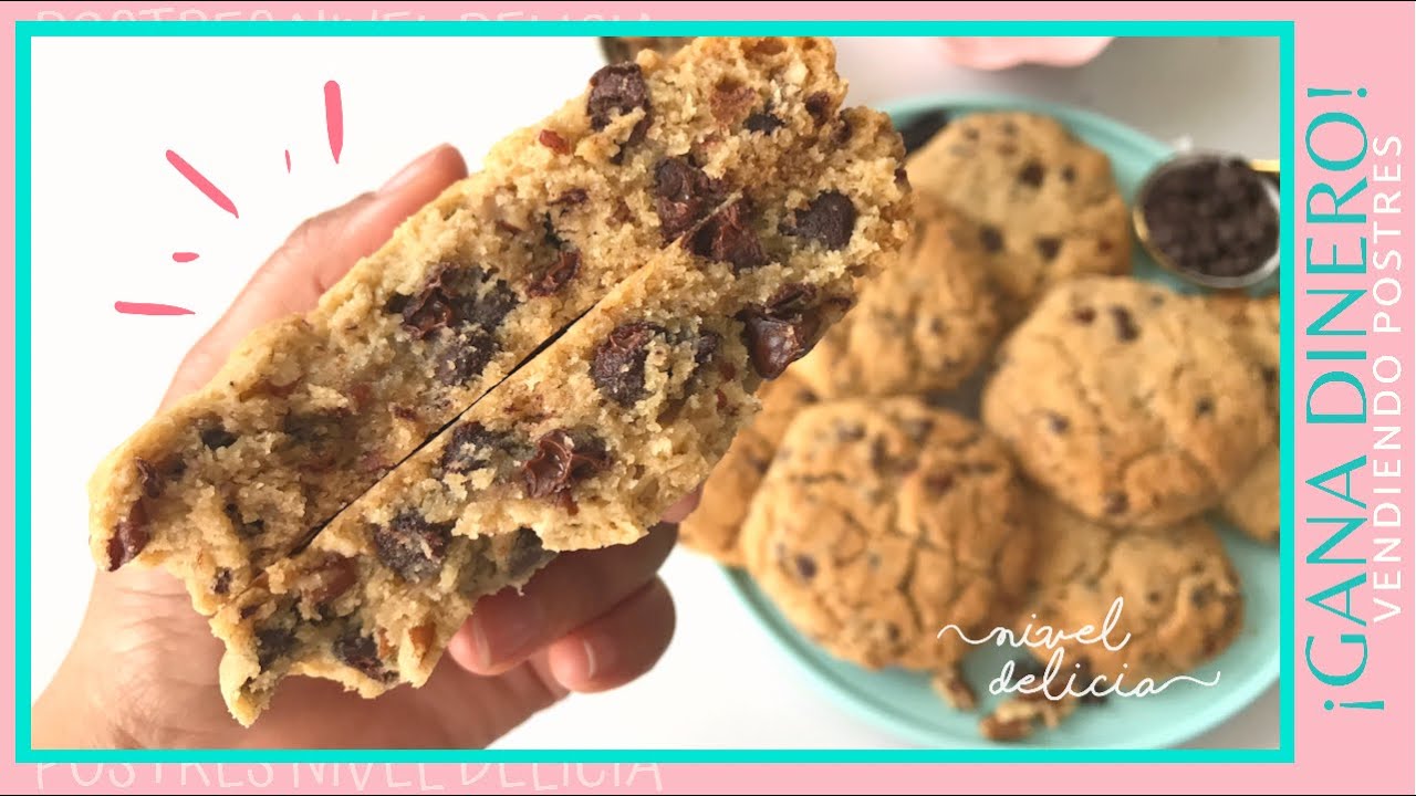 🍪 GALLETAS con CHISPAS de chocolate para VENDER 🍪 Receta de GALLETAS de LEVAIN BAKERY de NEW YORK