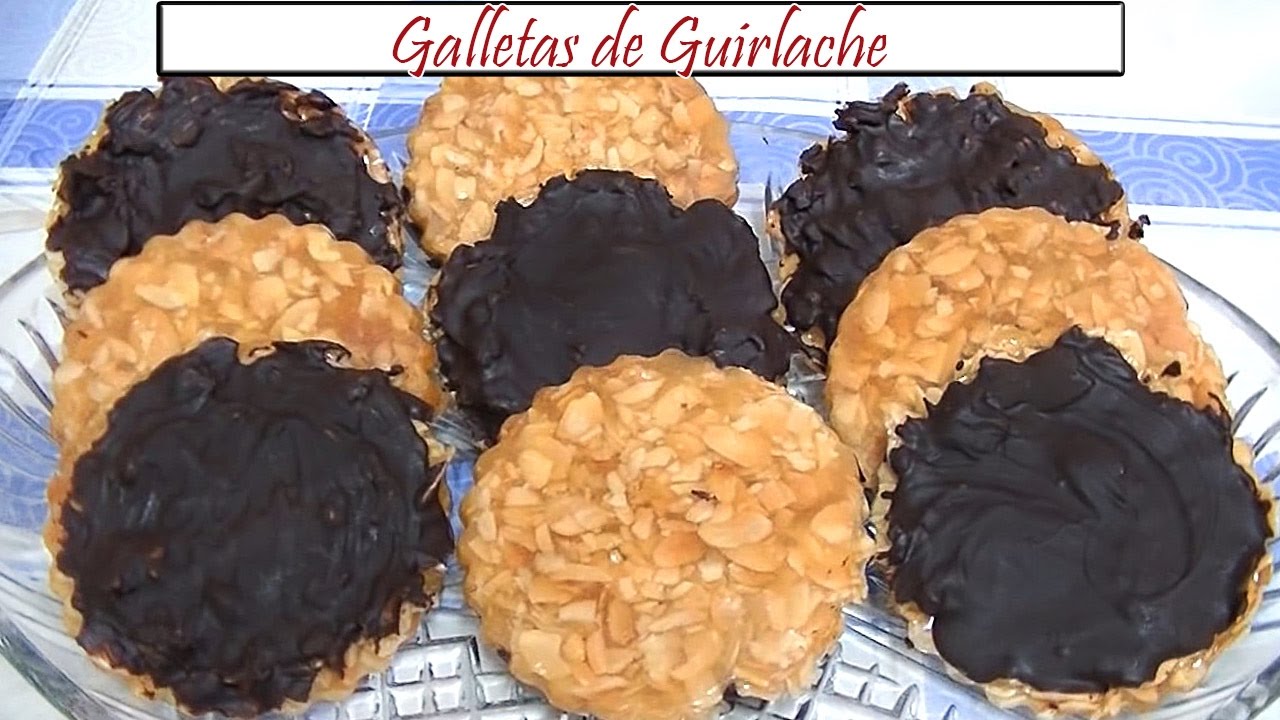 Galletas de Guirlache con Chocolate | Receta de Cocina en Familia