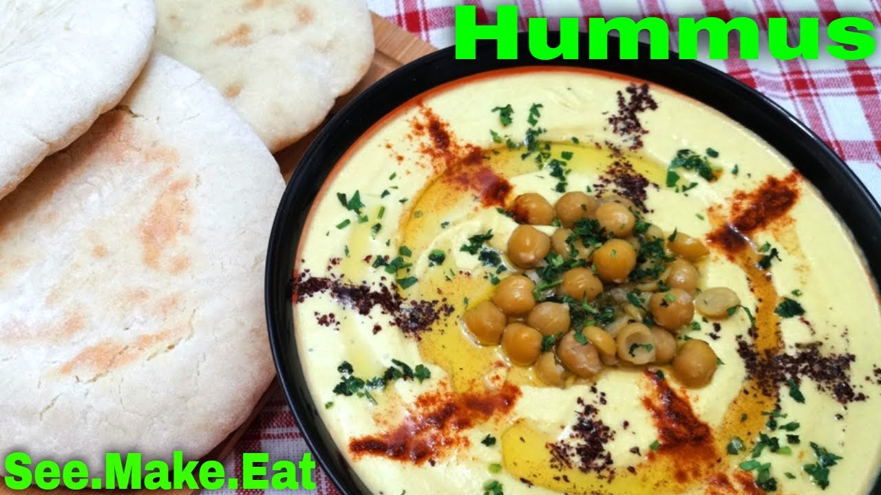 Hummus casero y Tahini (salsa de sésamo) hechos desde cero.