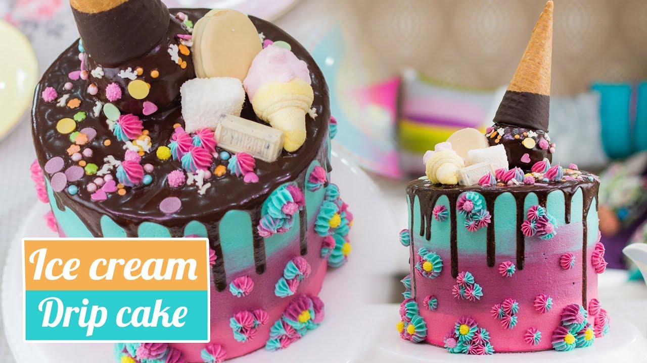 ICE CREAM DRIP CAKE | TARTA DE YOGUR Y VAINILLA | Quiero Cupcakes!