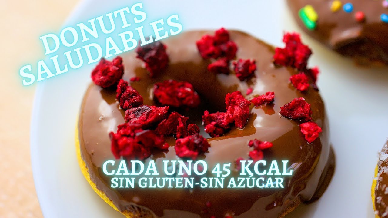 Köstliche GESUNDE Kürbis-DONUTS / Nur 45 KALORIEN pro Donut / Glutenfrei / Laktosefrei
