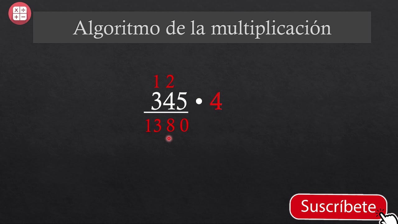 Multiplicación de números de 3 cifras por 1 cifra