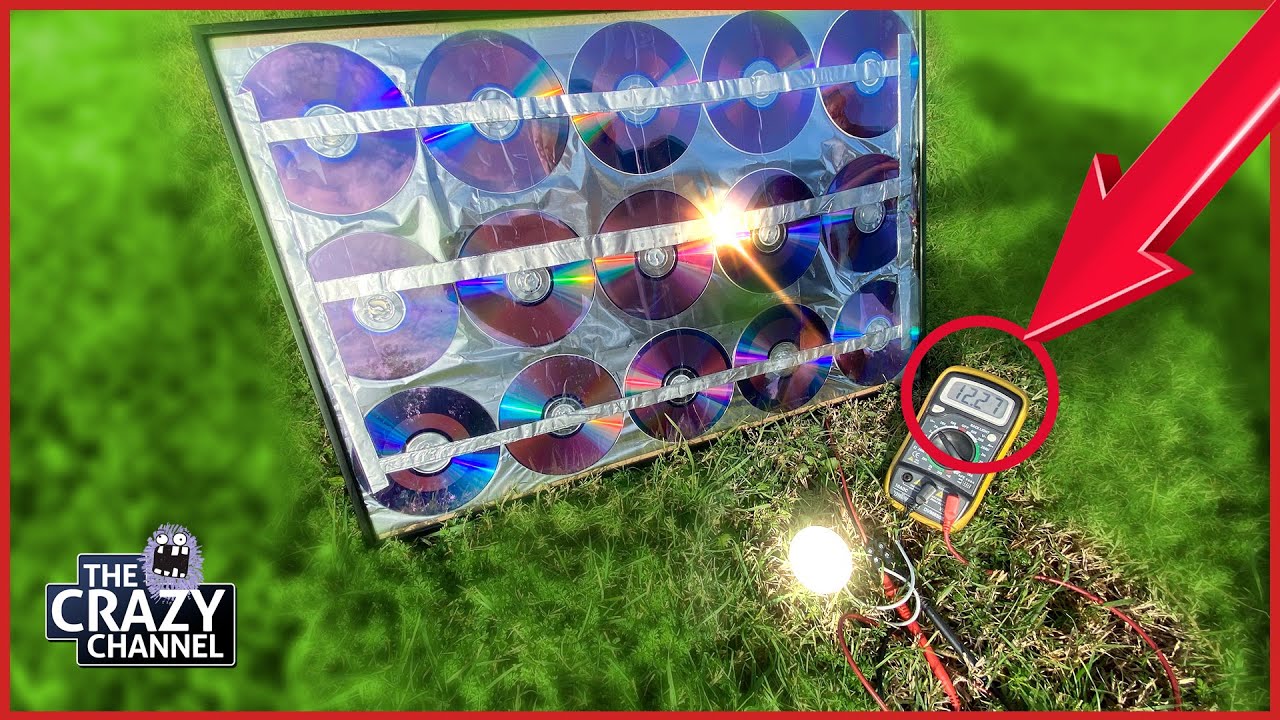 Panel Solar Fotovoltaico 30W casero con CD's☀️⚡💡☀️ | Energía solar