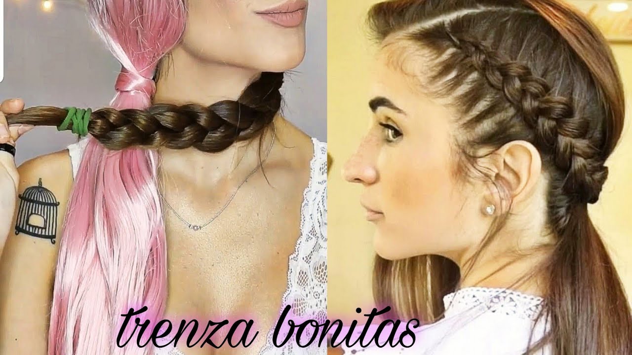 PEINADOS RÁPIDOS CON TRENZAS Y CABELLO SUELTO | chicas fashions