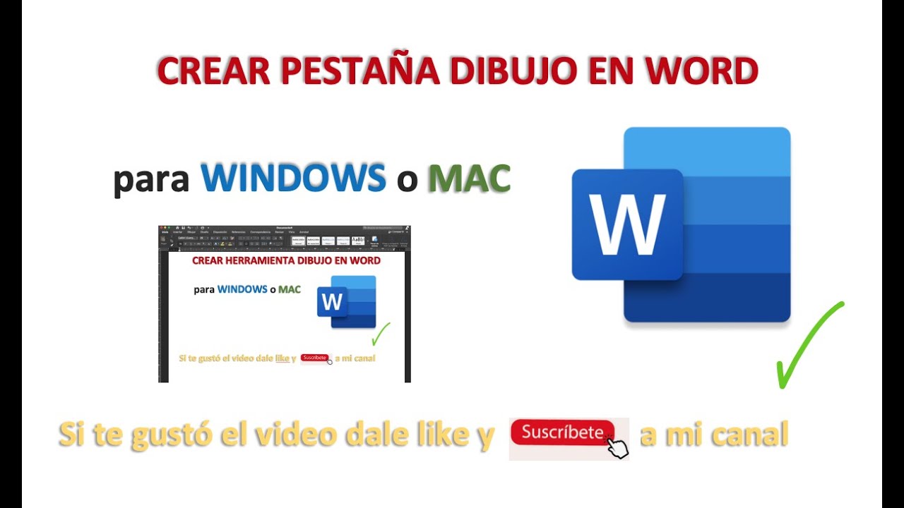 Pestaña dibujo en Word - para WINDOWS o MAC -👁- Drawing tab in Word - for WINDOWS or MAC 📌