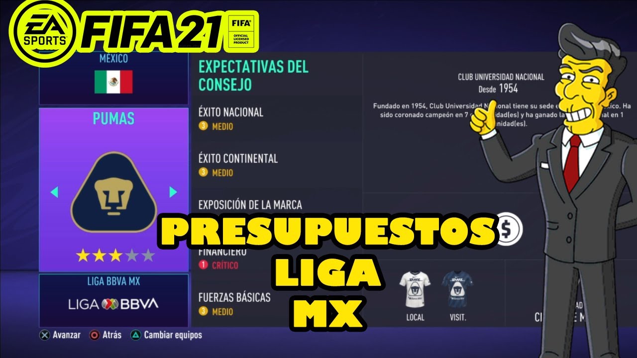 PRESUPUESTOS DE LA LIGA MX FIFA 21/ FIFA 21 MODO CARRERA LIGA MX