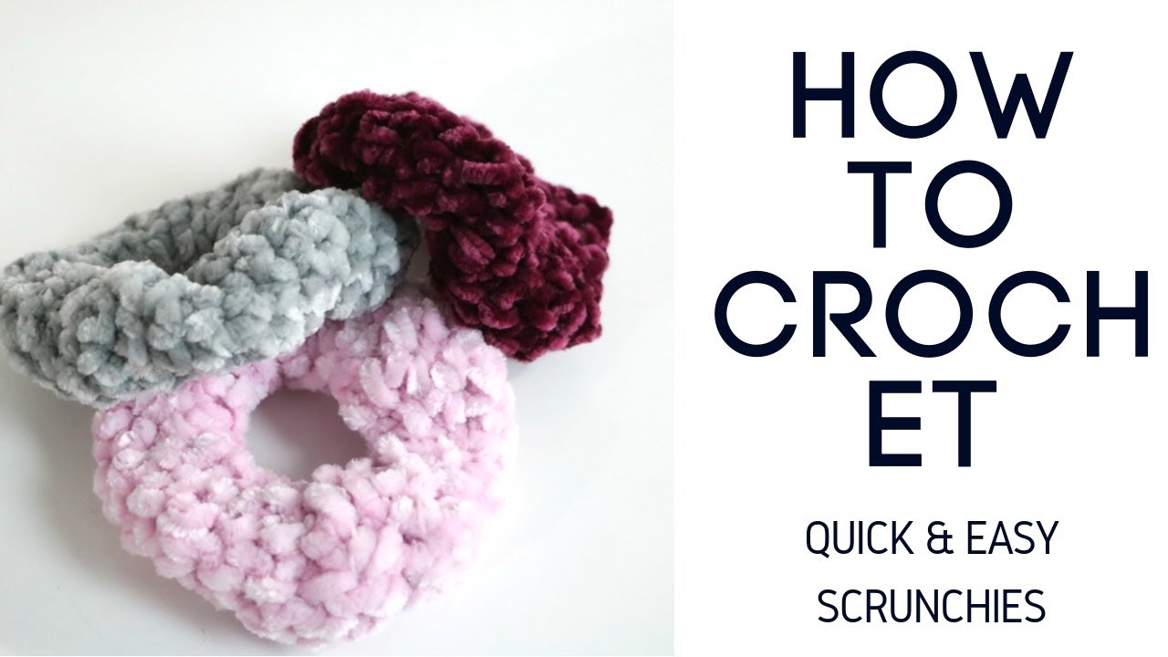 Quick \u0026 Easy Crochet Scrunchie Tutorial