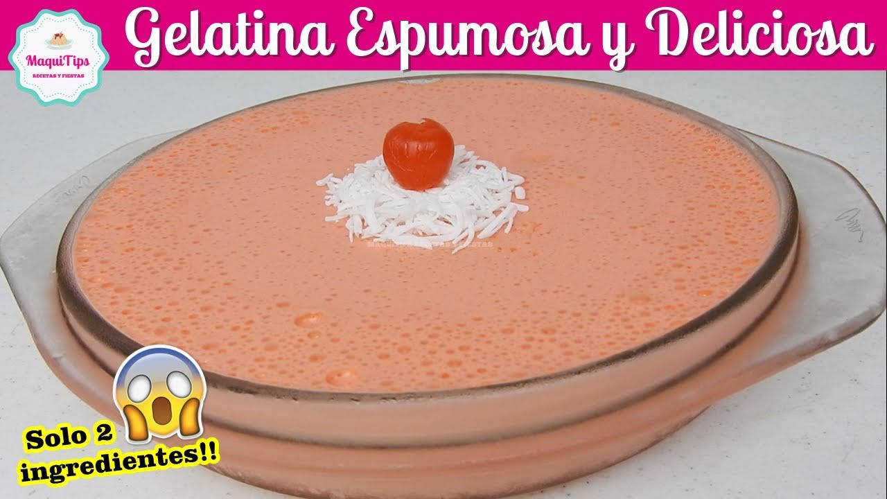 💚 Receta de Gelatina Espumosa con SOLO 2 ingredientes 😱🍨 Postre SIN HORNO con dos ingredientes