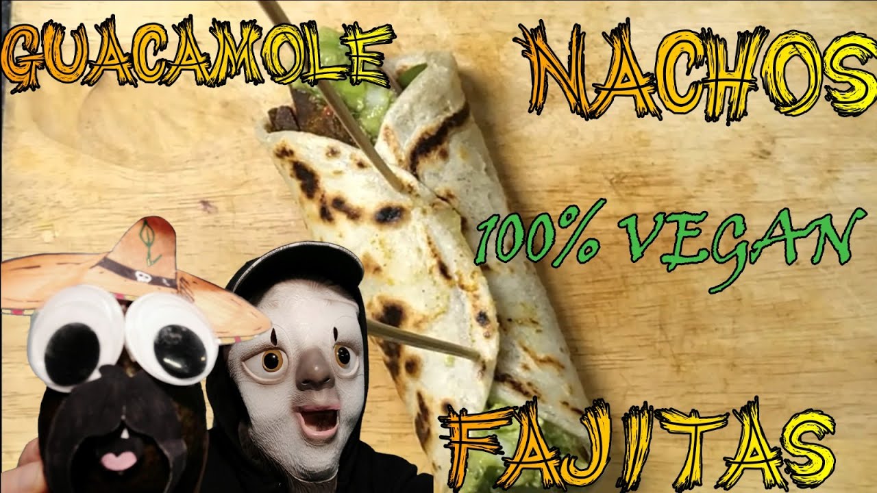 Receta Fajita* mexicanas de seitán, nachos y guacamole!!!