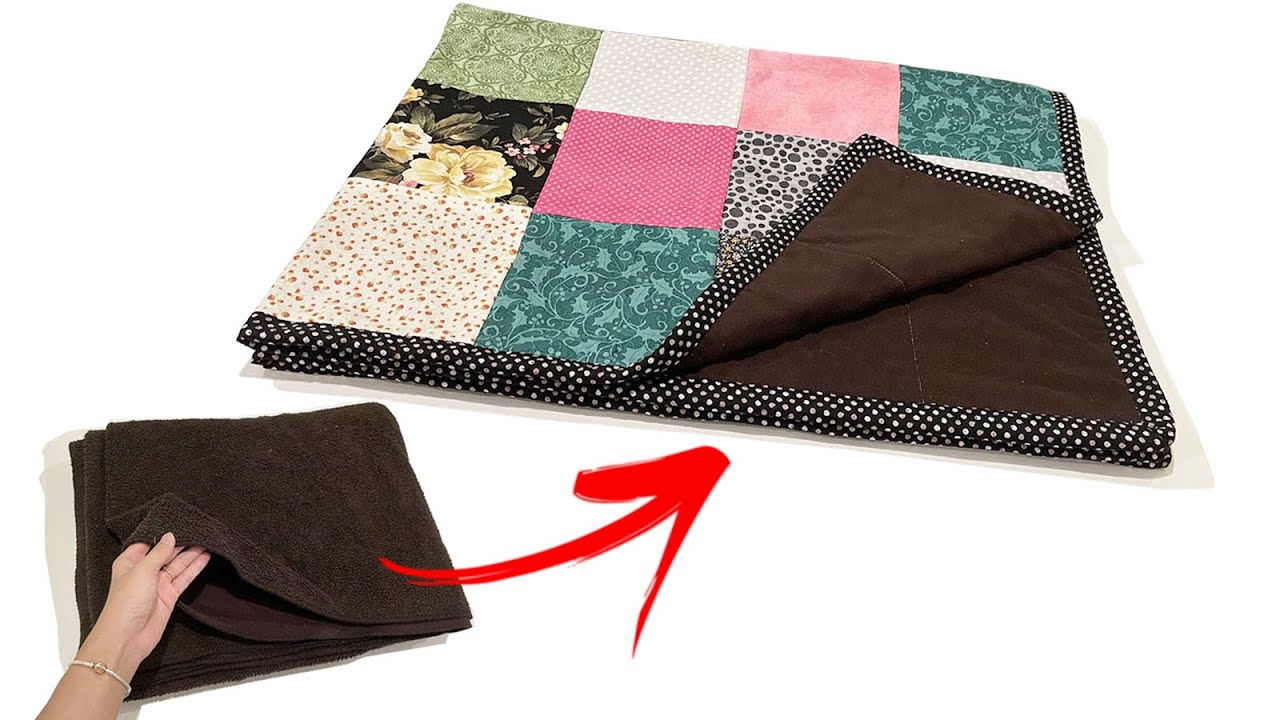 Recycle old blankets into new one| Easy sewing project for beginners