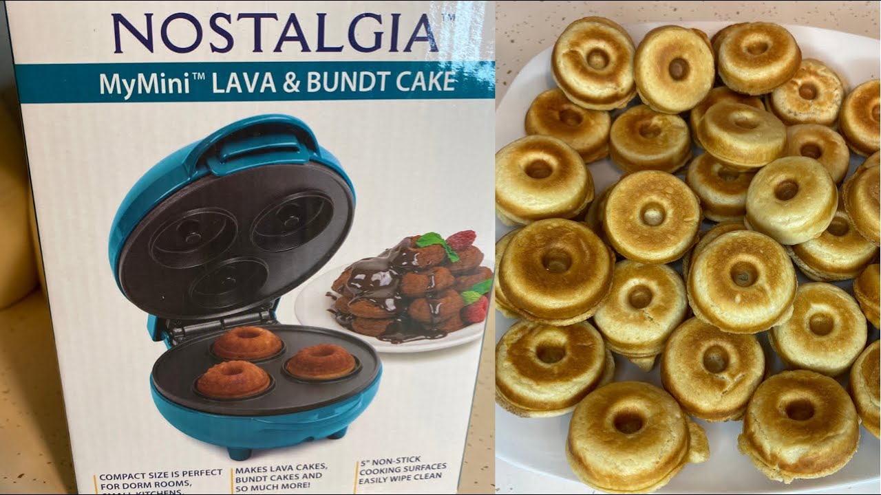 Reseña de la máquina de nostalgia para mini pasteles l Nostalgia MyMini Lava and bundt cake maker