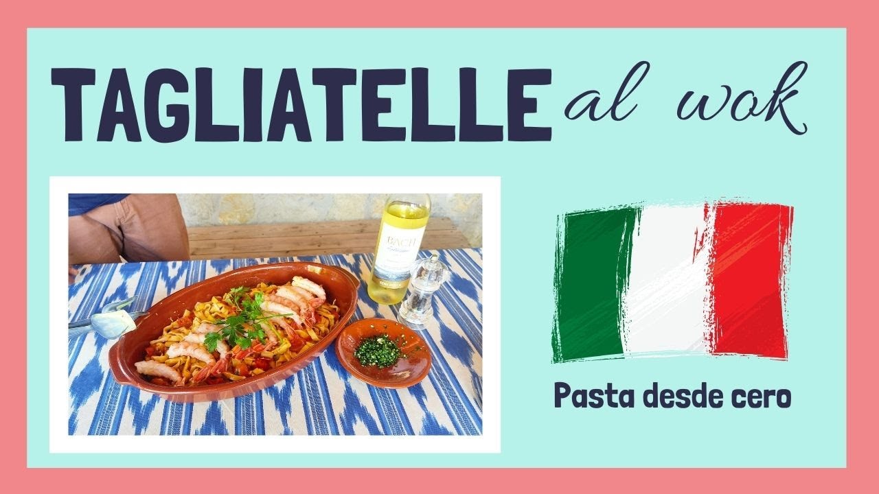 Tagliatelle al Wok | Receta de pasta desde cero #PastaCasera #PastaAlWok #ComidaItaliana