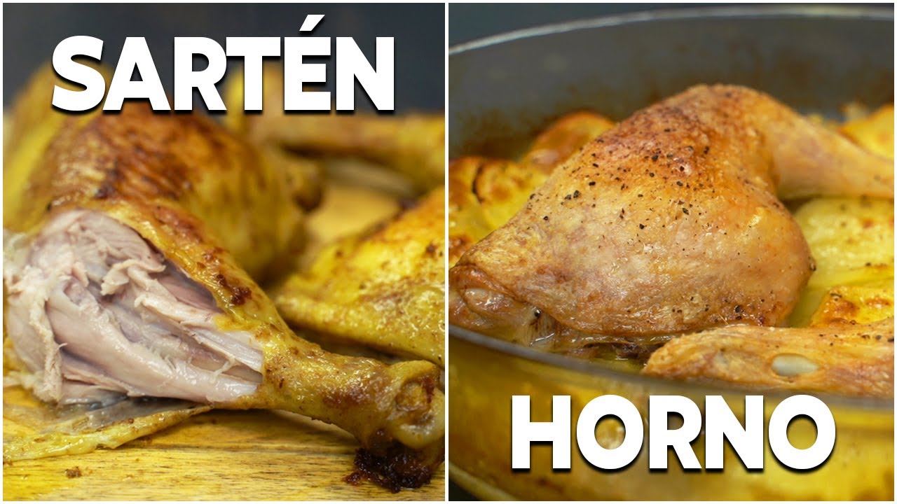 2 RECETAS de 🍗 POLLO asado, con horno y con sartén. Riquísimo y con TRUCOS