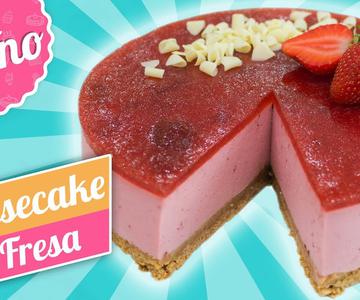 CHEESECAKE DE FRESA | SIN HORNO | Quiero Cupcakes!