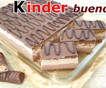 Delicioso bizcocho Kinder Bueno 👌 bizcocho de chocolate fácil y rápido sin horno 👍 perfecto