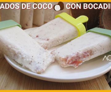 HELADOS DE COCO CASEROS con Bocadillo | Si tienes Coco, prepara estos Helados Cremosos y Deliciosos