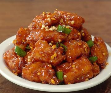 Pollo coreano dulce y picante:: Las mejores recetas de pollo coreano:: pollo solomillo crujiente