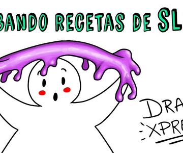 PROBANDO RECETAS DE SLIME DE LOS SUSCRIPTORES 💦 Draw My Life Hacemos slime DIY sin borax