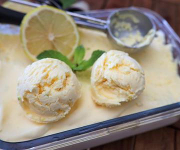 Receta de helado cremoso de limón sin heladera