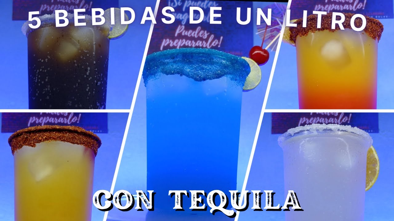 5 bebidas de un Litro con Tequila | Fáciles de preparar | Bebidas para negocio o fiesta 🤠💥🇲🇽