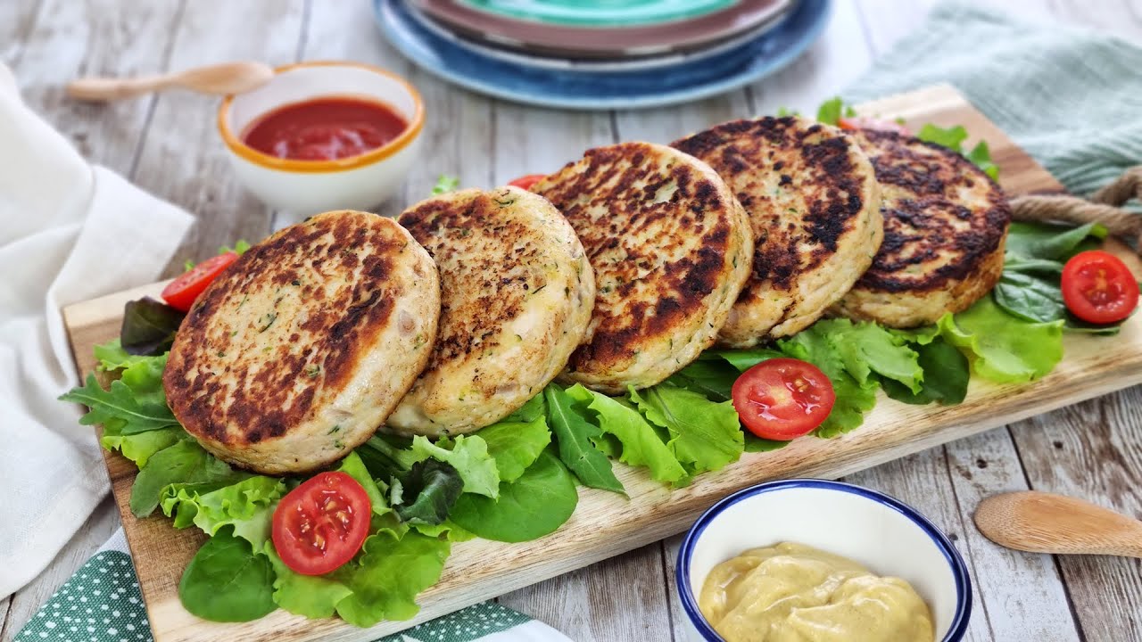 ¡Ahora solo cocino así las hamburguesas de pollo con calabacín! | Receta fácil y rápida