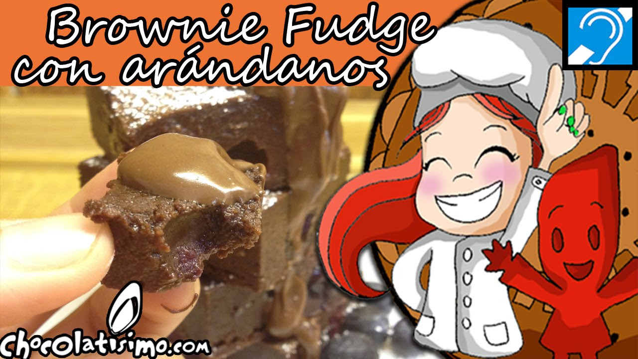 Brownie Fudge con arándanos - Recetas con chocolate