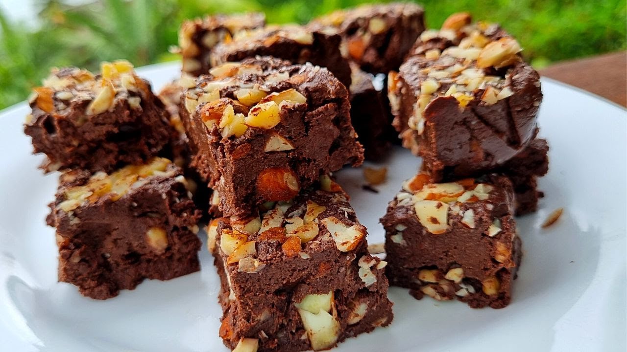 BROWNIE SIN HORNO, SIN AZUCAR, SIN GLUTEN, 3 INGREDIENTES, Vegano y Saludable. Recetas de GRI