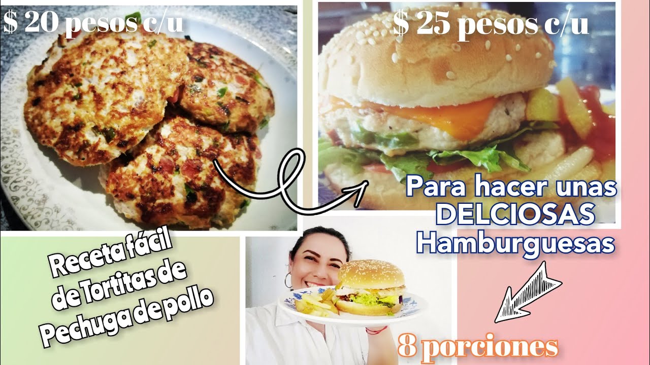 Carne p/Hamburguesas de Pechuga de Pollo, 100% caseras, SIN HUEVO, SIN HARINA, SIN PAN
