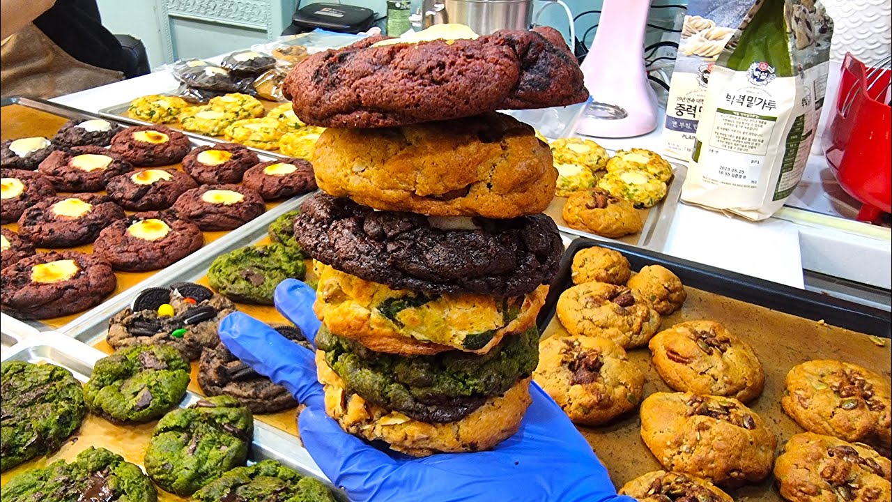 Chewy! How to make American Style Handmade cookies, chocolate, red velvet - Korean food