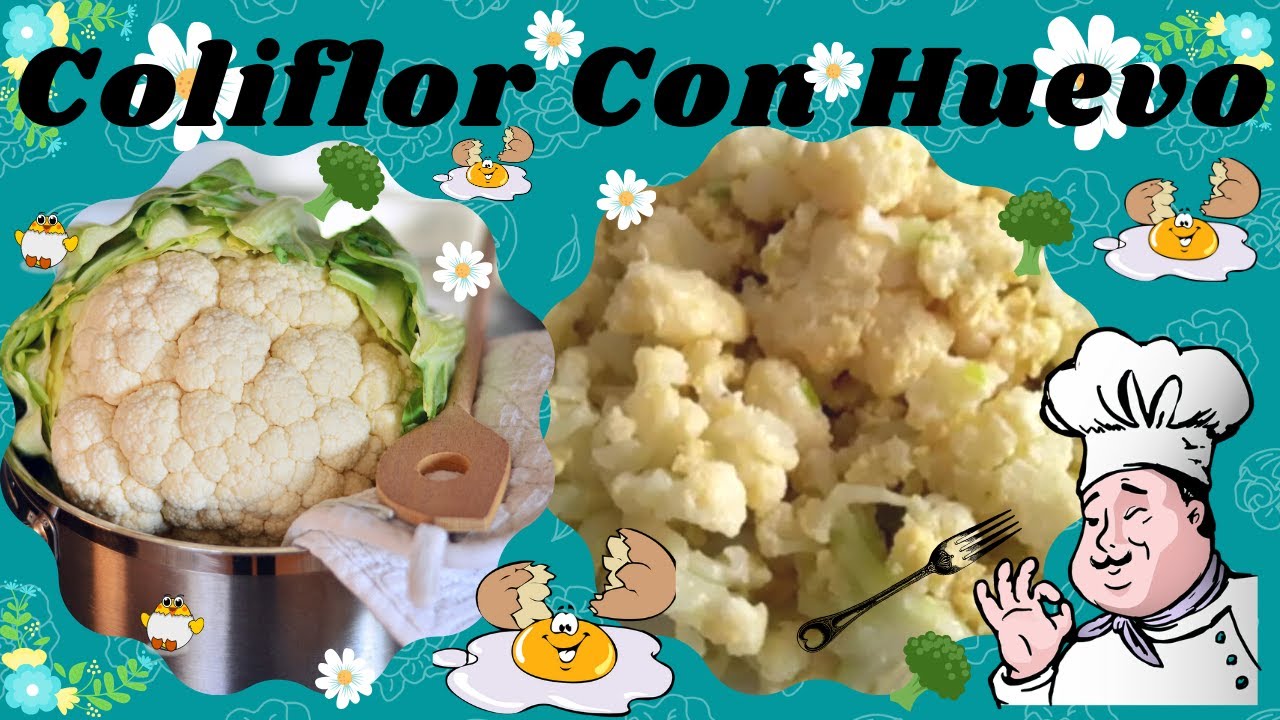 COMO HACER COLIFLOR CON HUEVO - RECETAS DE COCINA FÁCIL Y RÁPIDO 🍲