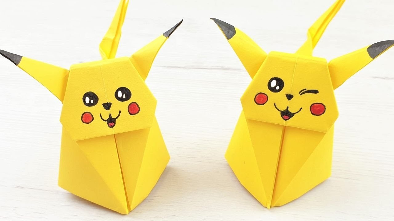 Cómo hacer Pikachu de origami 3d – Tutorial paso a paso ¡Fácil y rápido!