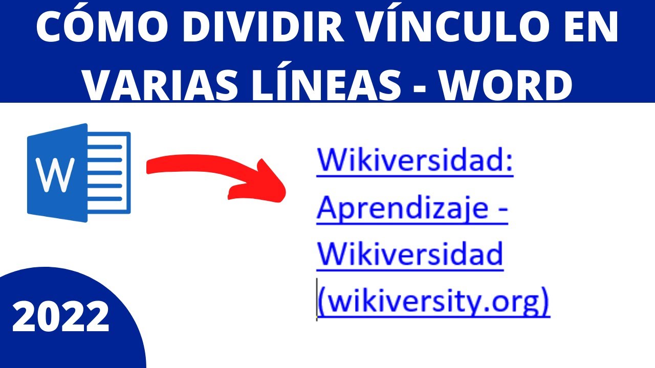 CÓMO SEPARAR LINK EN VARIAS LÍNEAS EN WORD.