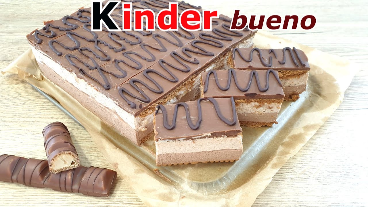 Delicioso bizcocho Kinder Bueno 👌 bizcocho de chocolate fácil y rápido sin horno 👍 perfecto