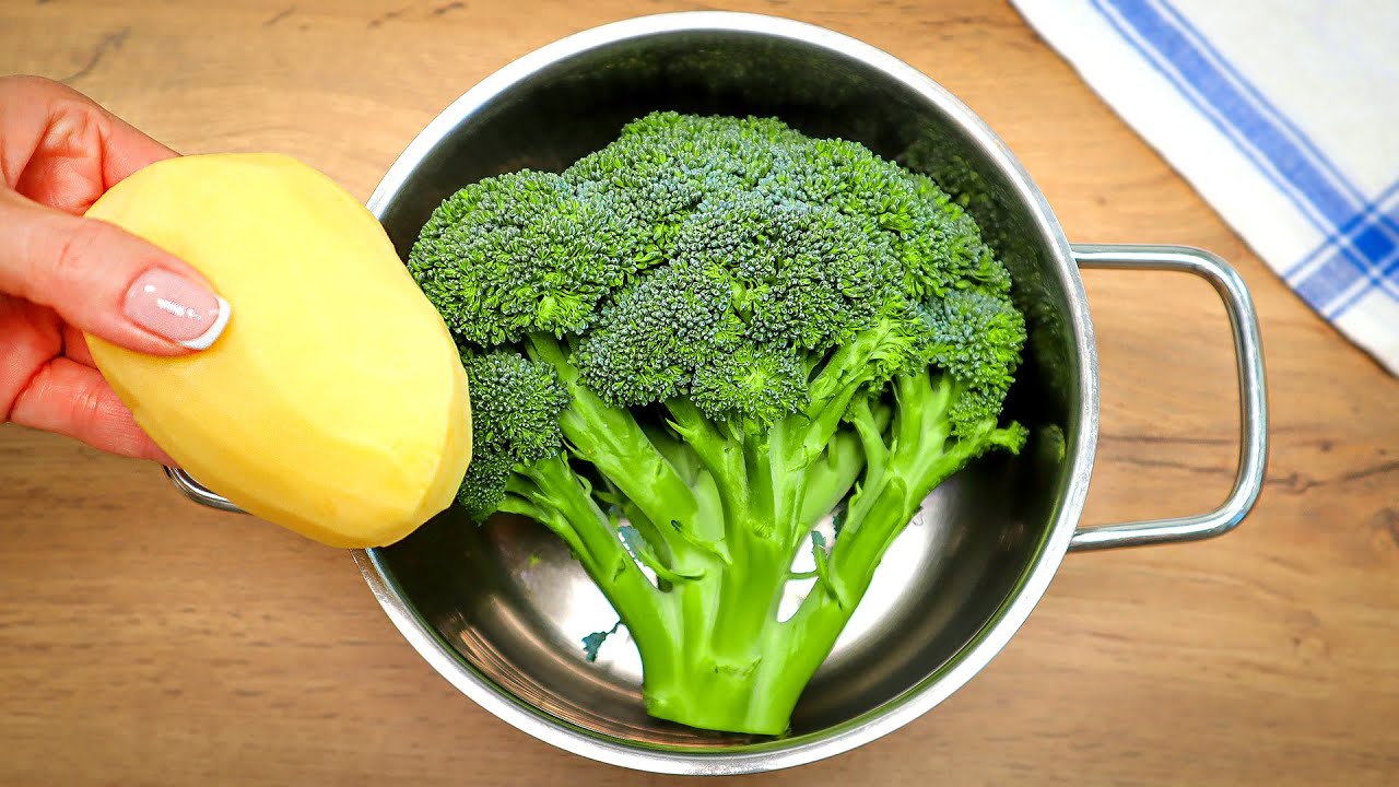 ¡Hago este brócoli todos los fines de semana! ¡Nueva receta de brócoli con patatas! ¡Nutritivo!