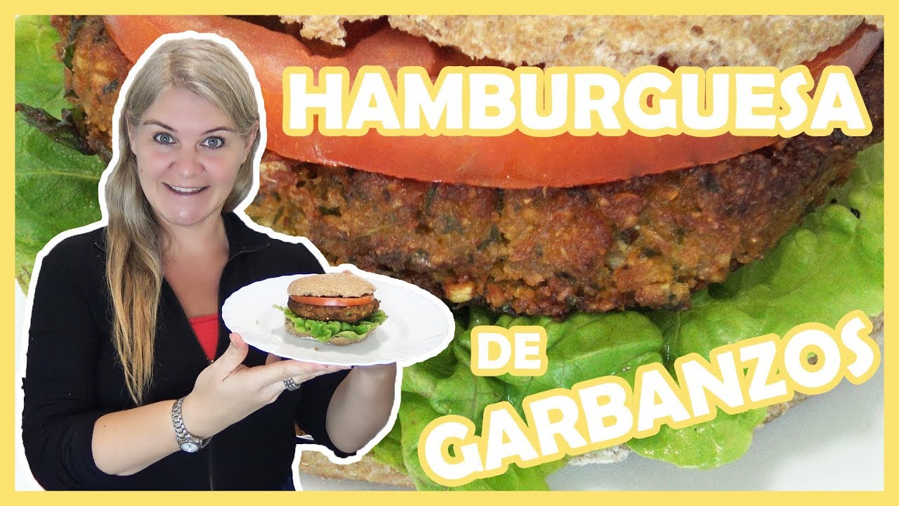 hamburguesa de garbanzos 🍔 | simplemente DELICIOSO😍 (Español con subtítulos)
