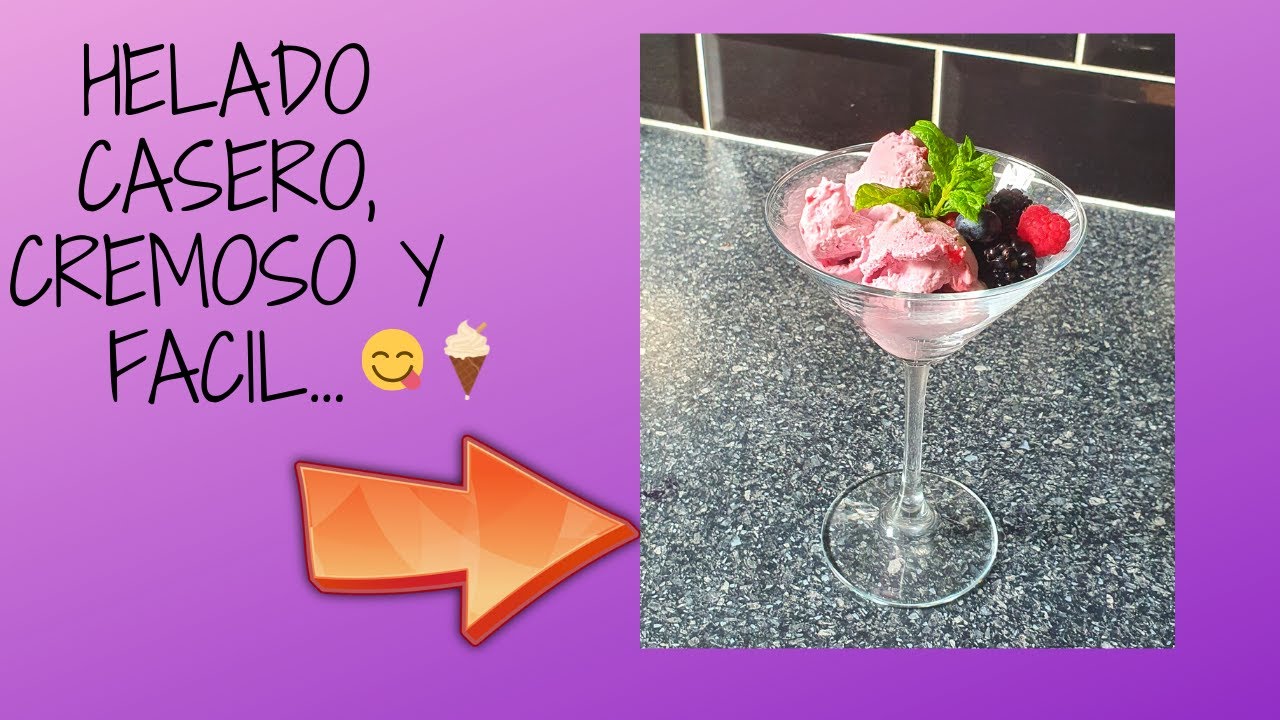 Helado casero🍦🍦🍦🍦😱😱😱 con 4 ingredientes super fácil, sin máquina y económico